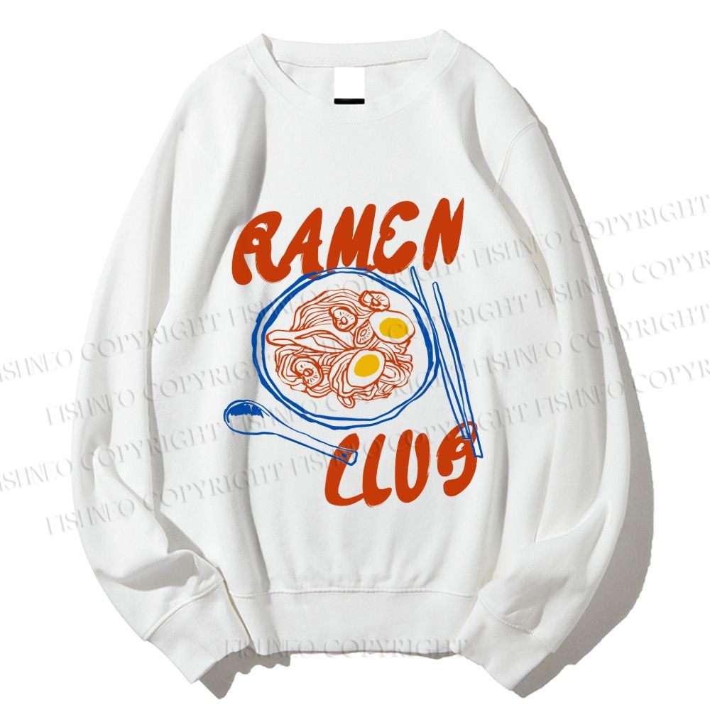 Unisex Ramen Club Printed Sweatshirt