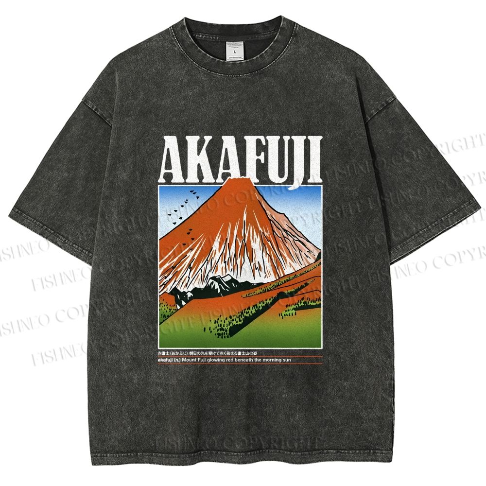 Unisex Akafuji Printed Washed Tee