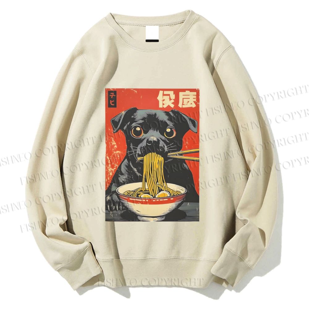 Unisex Ramen Dog Printed Sweatshirt
