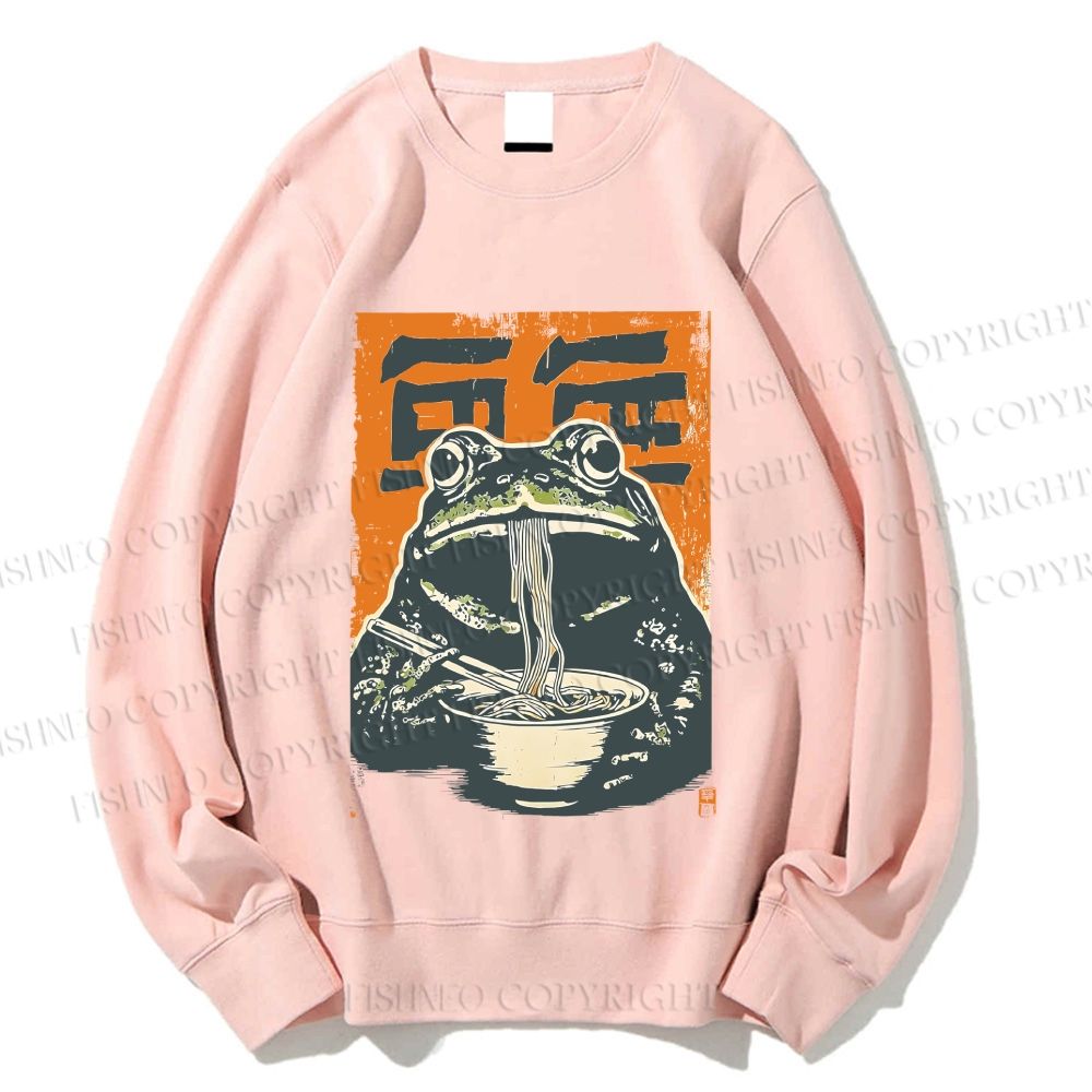 Unisex Ramen Frog Printed Sweatshirt