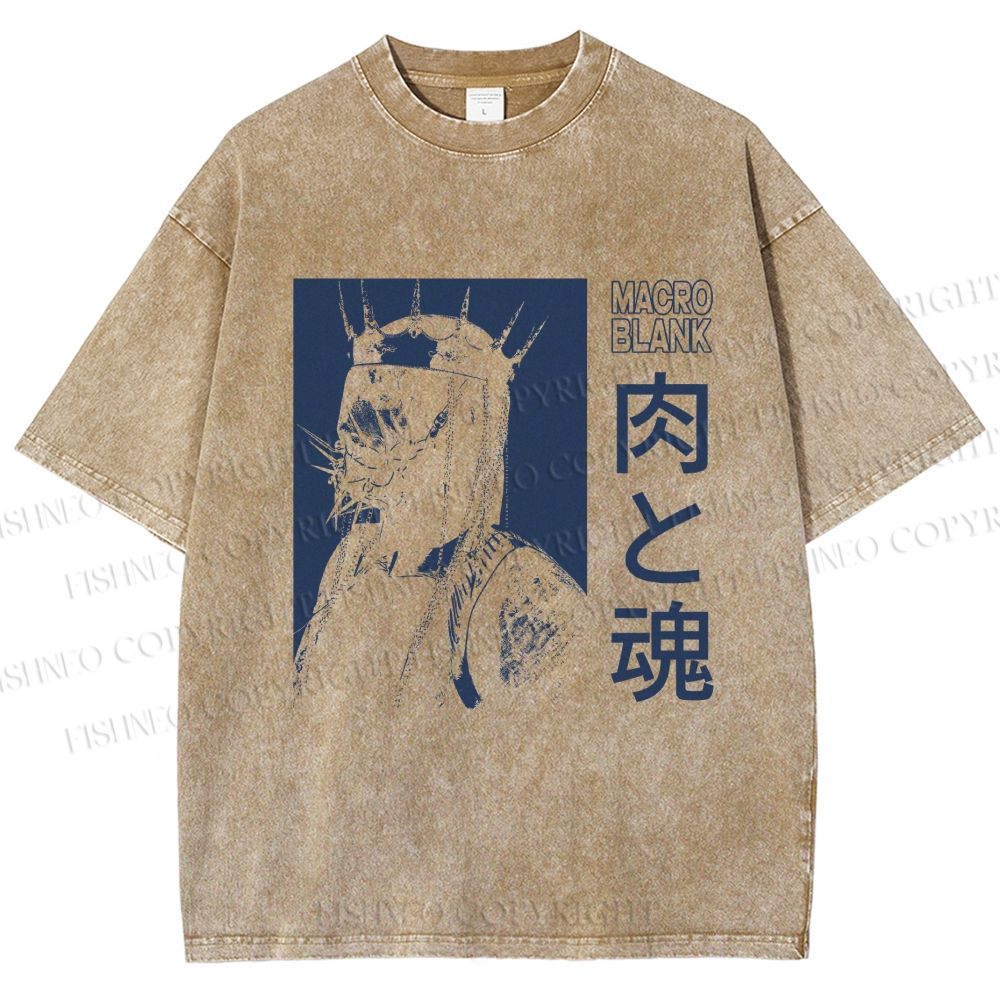 Unisex Flesh and Soul Printed Washed Tee