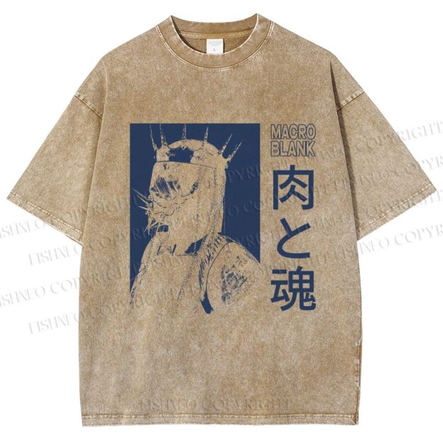 Unisex Flesh and Soul Printed Washed Tee
