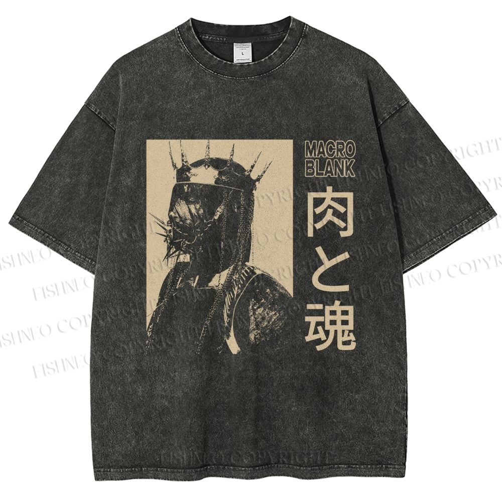 Unisex Flesh and Soul Printed Washed Tee