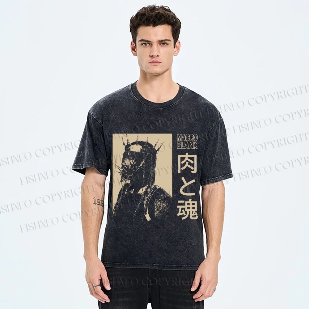Unisex Flesh and Soul Printed Washed Tee