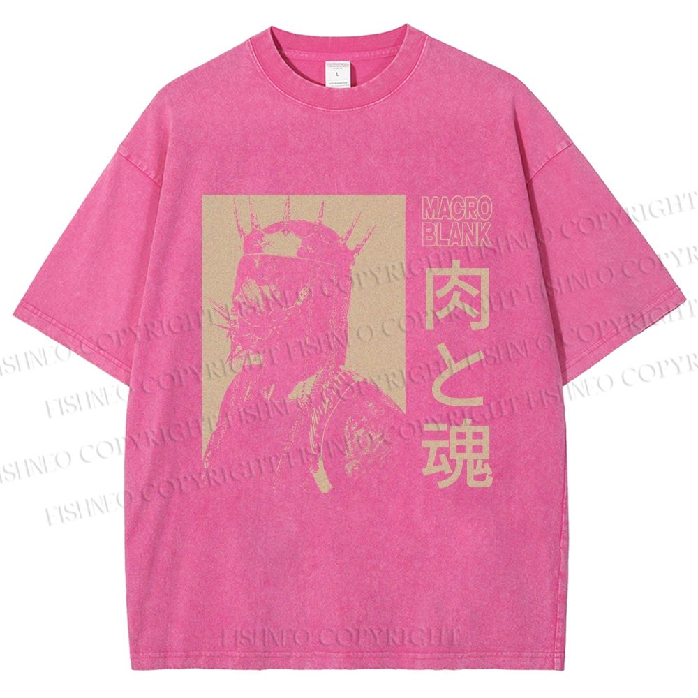 Unisex Flesh and Soul Printed Washed Tee
