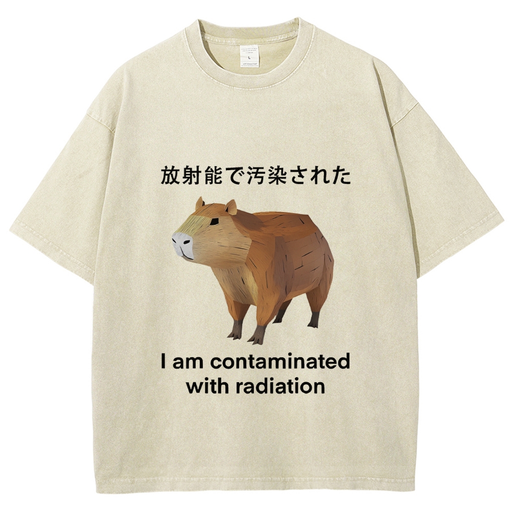 Capybara Contaminated By Radiation Washed T-Shirt