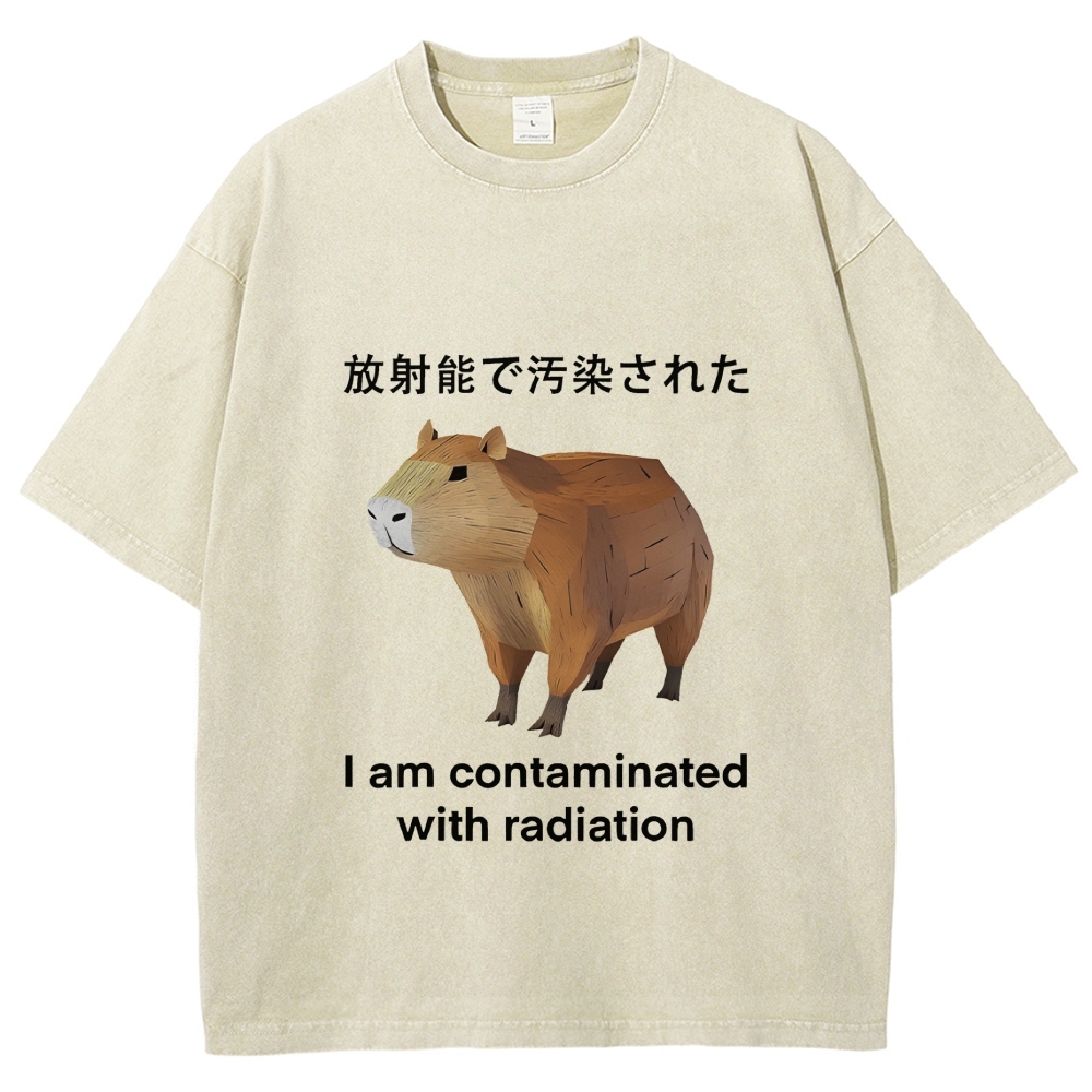 Capybara Contaminated By Radiation Washed T-Shirt