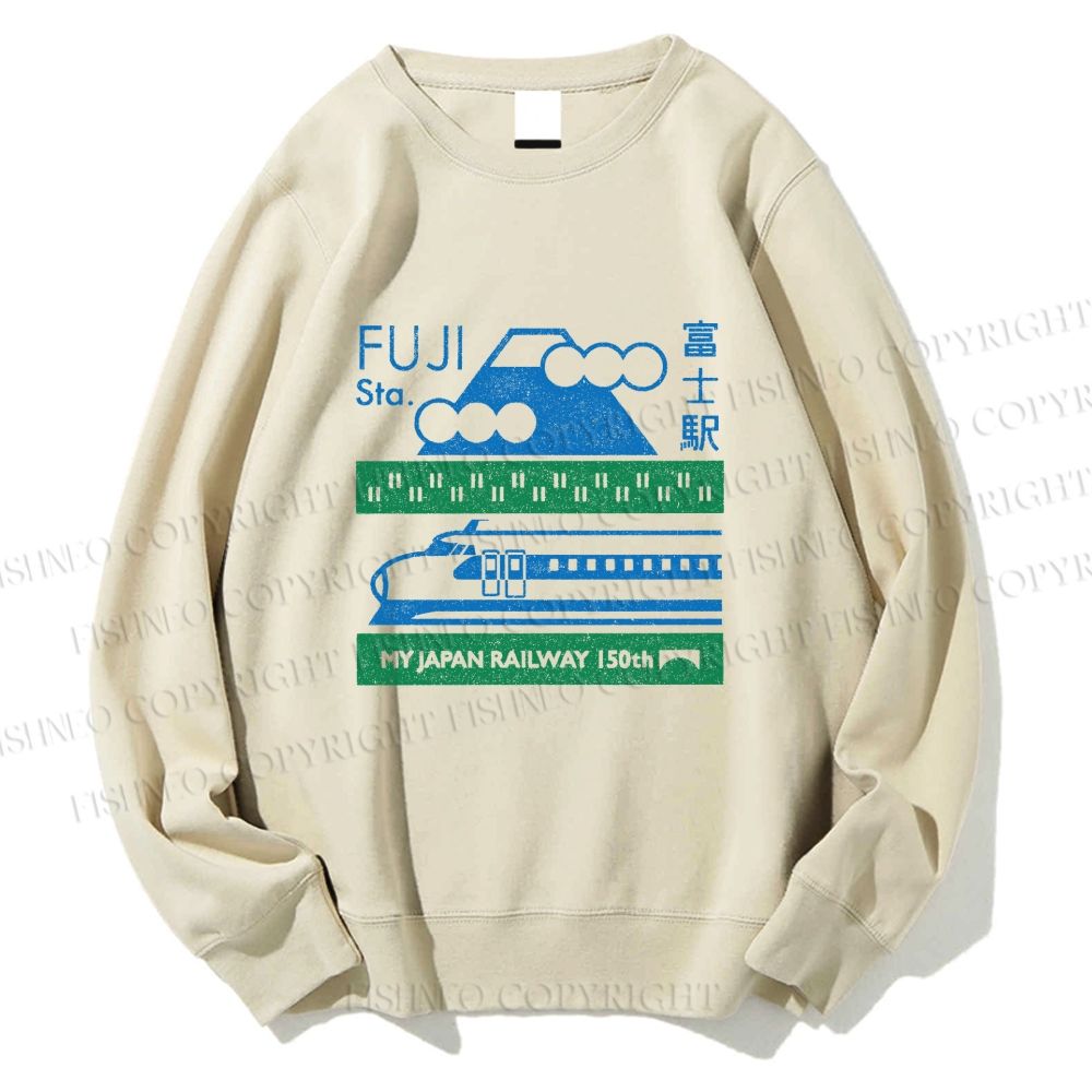 Unisex Fuji Mount Printed Sweatshirt