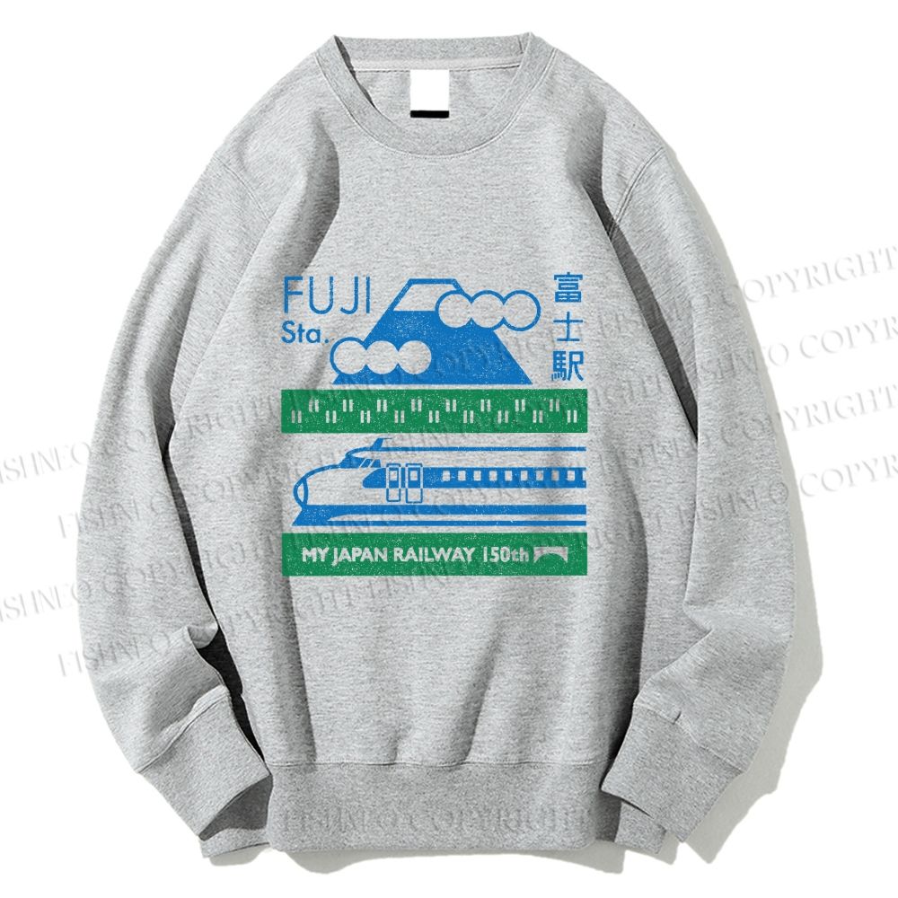 Unisex Fuji Mount Printed Sweatshirt