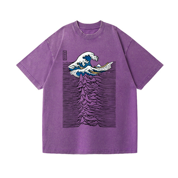 The Great Wave off Kanagawa Ukiyoe Vintage Wash Japanese Design T-Shirt