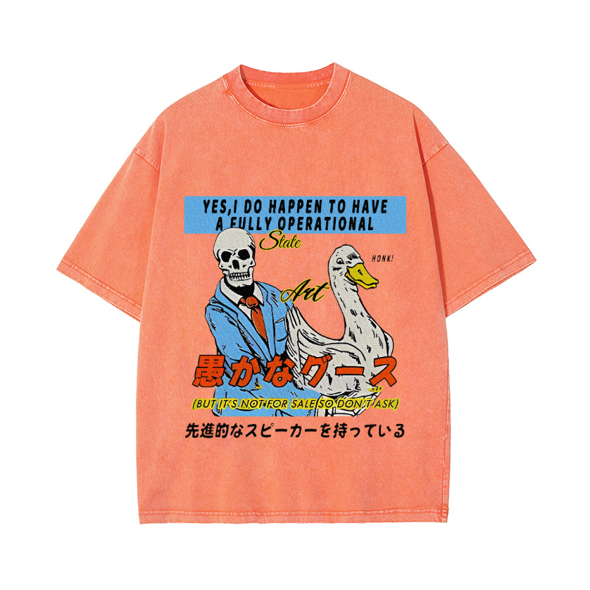 Goose Vintage Wash Japanese Design T-Shirt