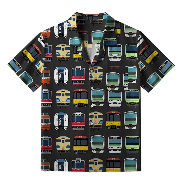  Japanese Traditional Trains Aloha Hawaiian Shirt