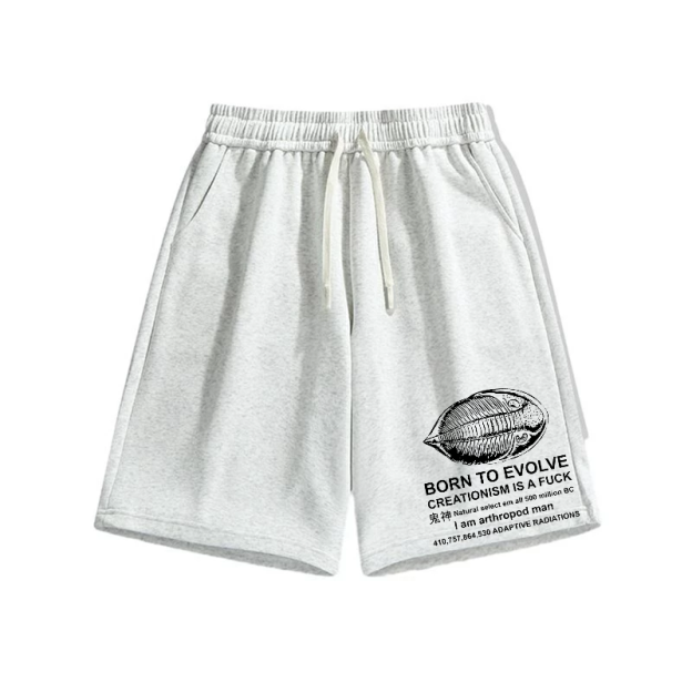 Born to Evolve Cotton Casual Shorts