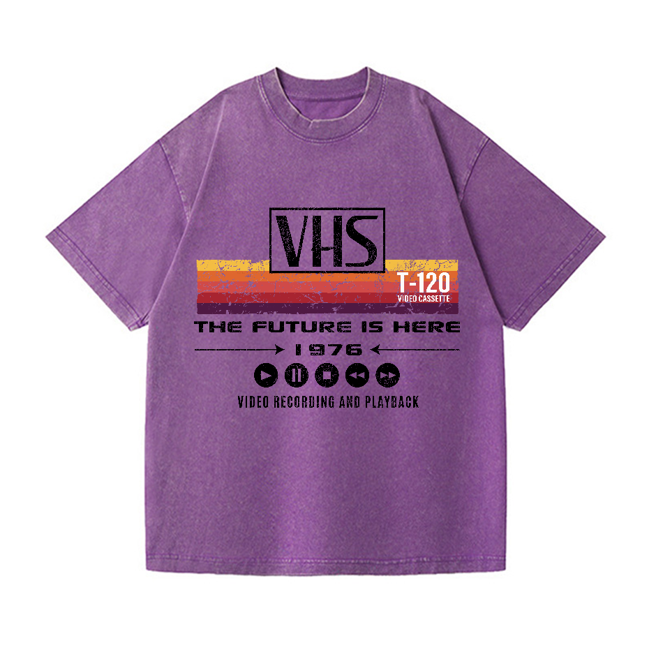 VHS Vintage Wash Japanese Design T-Shirt