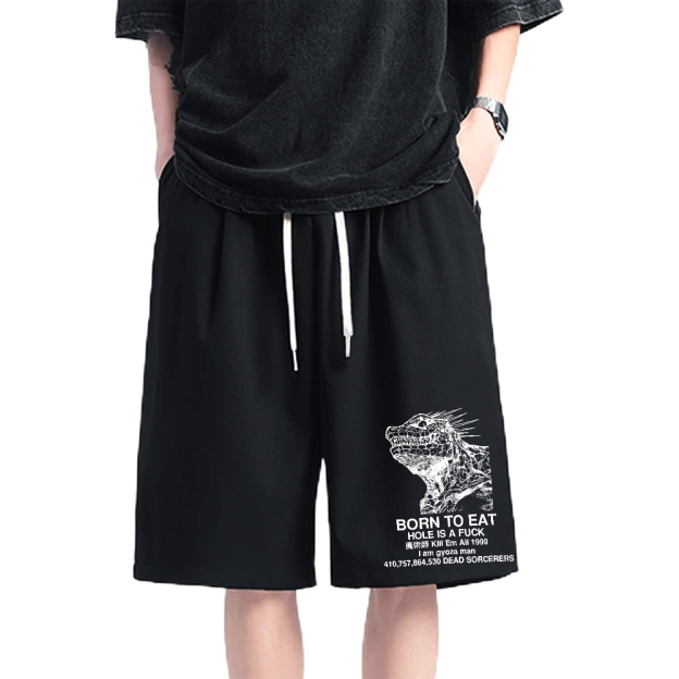 Born to eat Cotton Casual Shorts