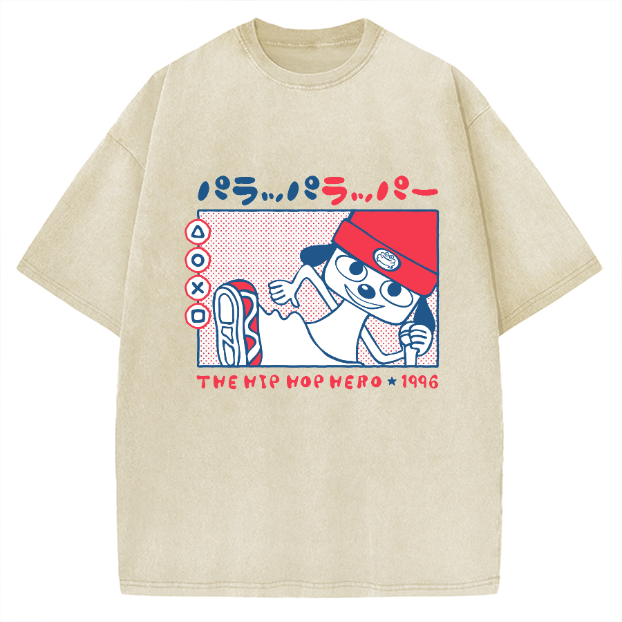 PaRappa the Rapper 1996 Vintage Washed T-shirt