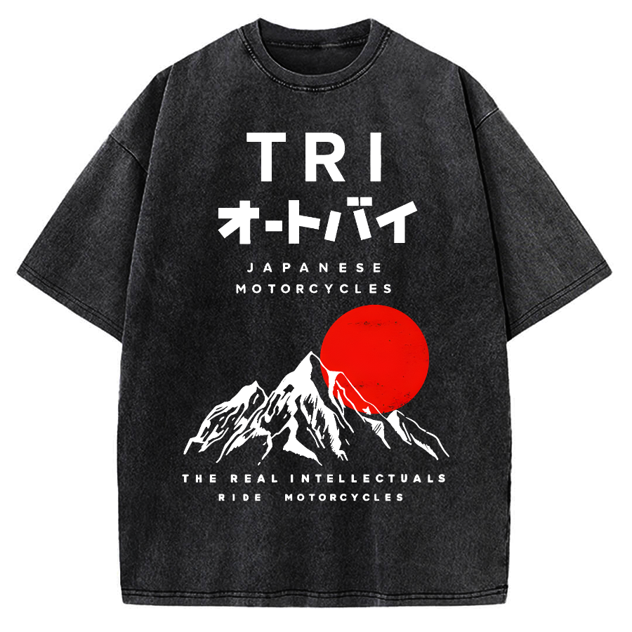 Japanese Mount Fuji Vintage Washed T-shirt