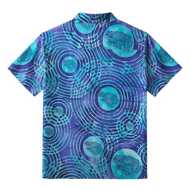  Frog In Water Ripples Button-up Shirt