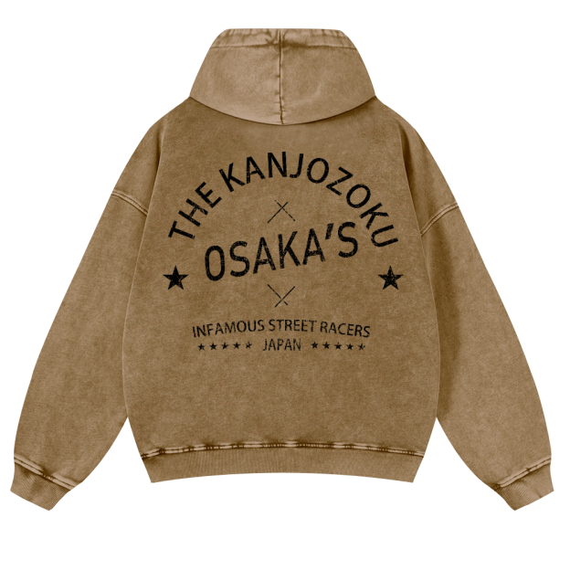 Osaka Vintage Washed Cotton Back Art Hoodie