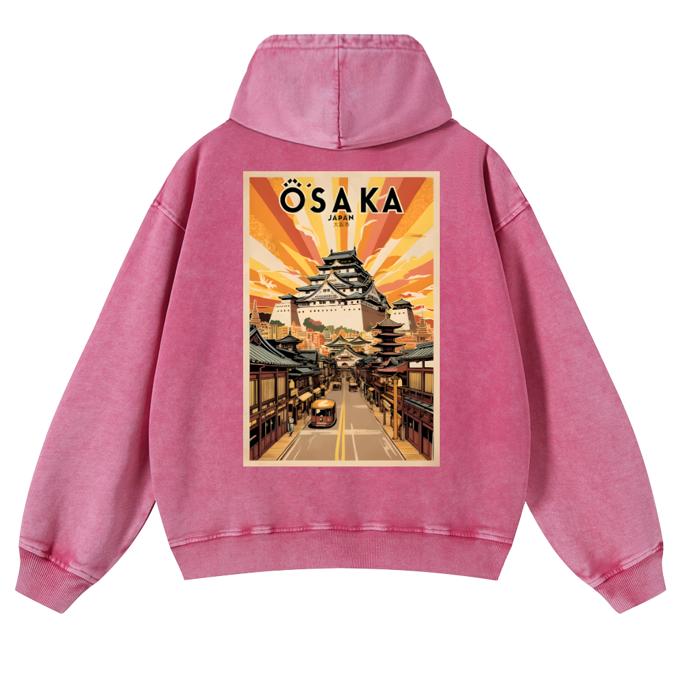 Osaka Vintage Washed Cotton Back Art Hoodie