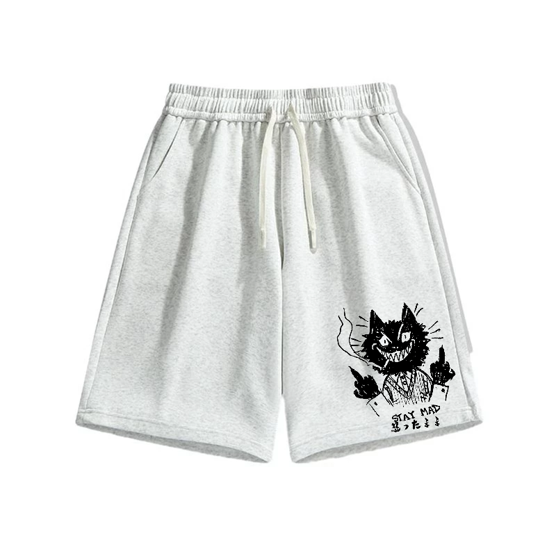 Stay Mad Cotton Casual Shorts