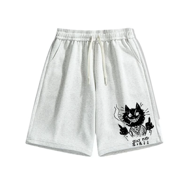 Stay Mad Cotton Casual Shorts