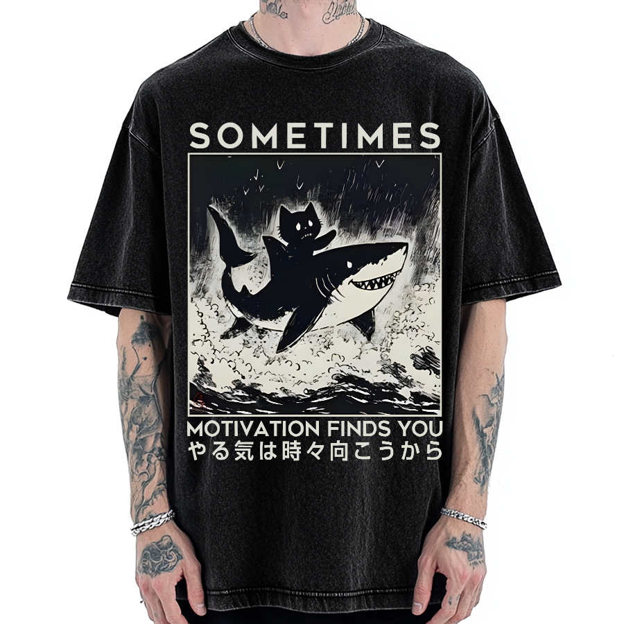 Sometimes Motivation Finds You Vintage Washed T-shirt