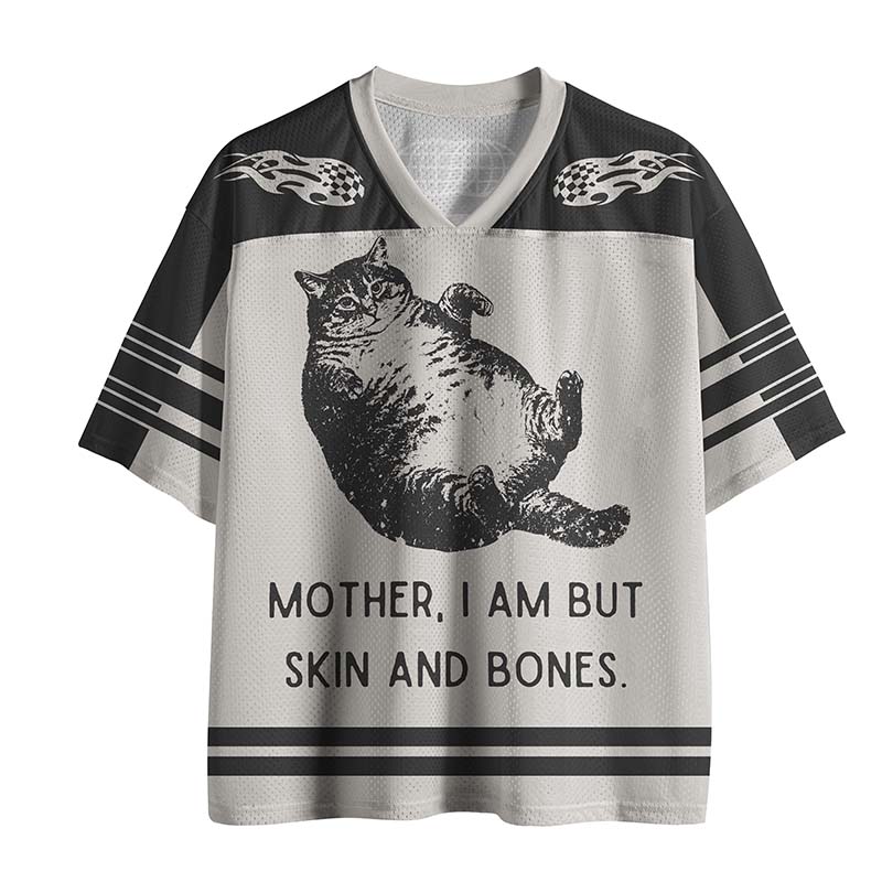 Unisex Overweight Cat And Its Doting Owner Mesh Jersey