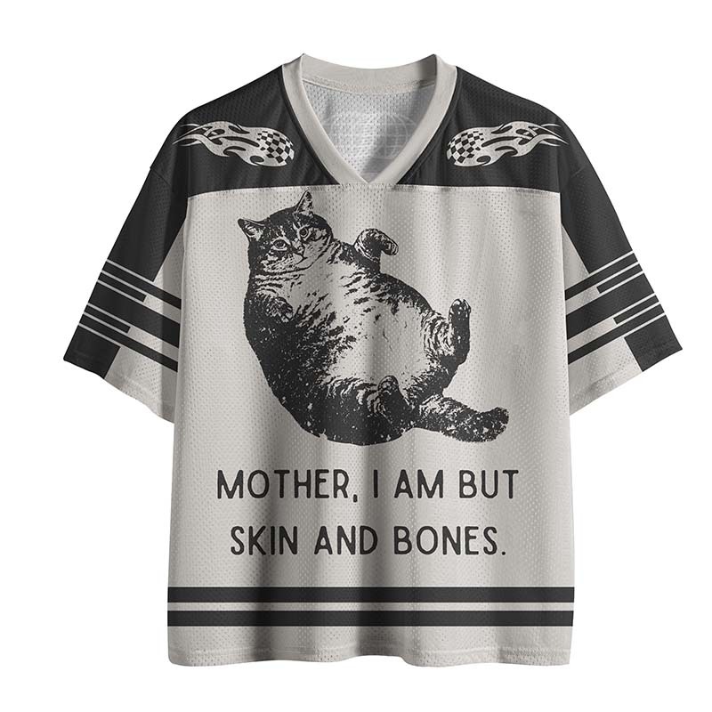 Unisex Overweight Cat And Its Doting Owner Mesh Jersey