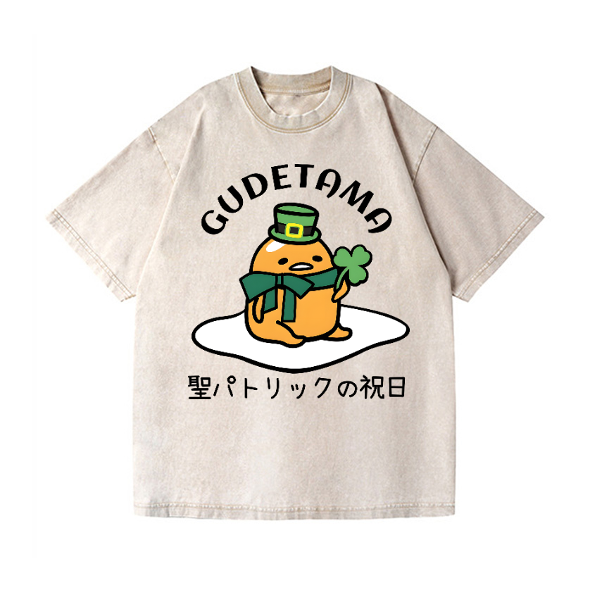Egg Saint Patrick Vintage Wash Japanese Design T-Shirt