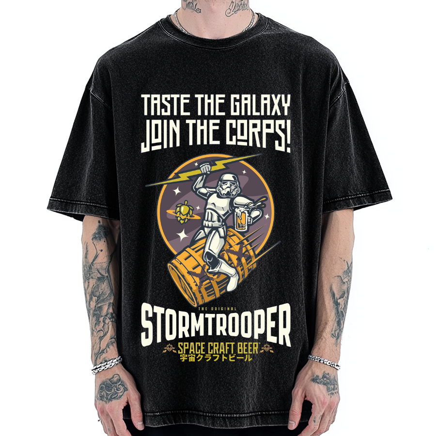 Space Craft Beer REBELLIONS ARE BUILT ON HOPS Vintage Washed T-shirt