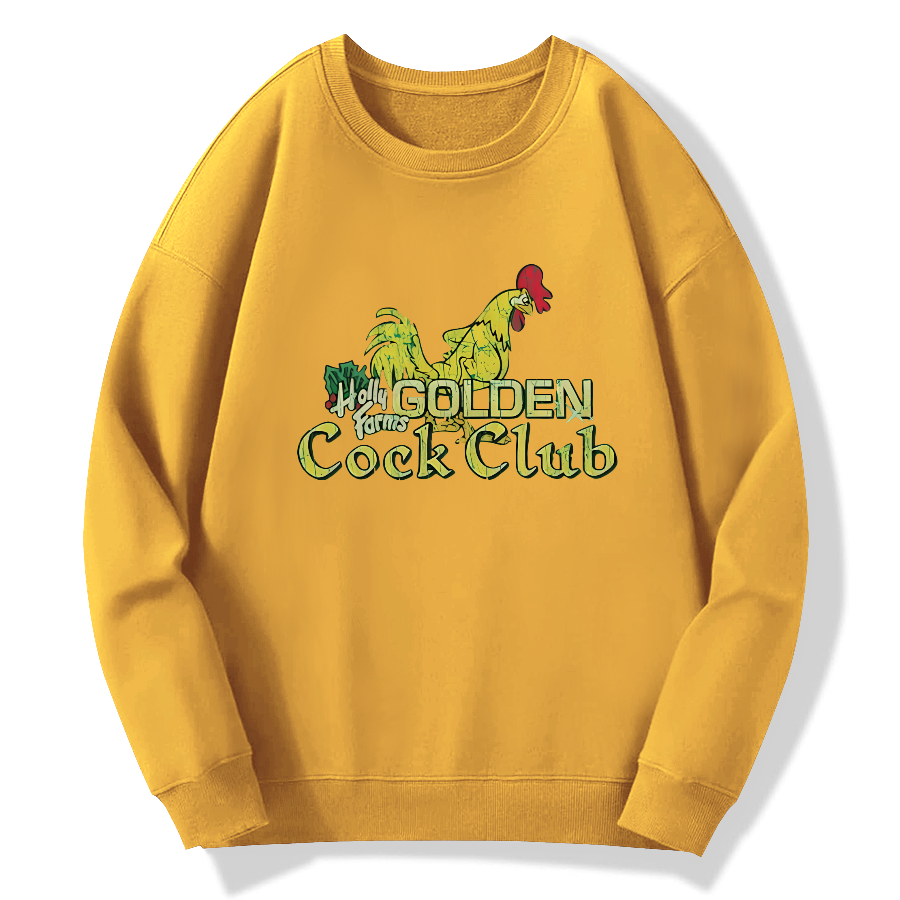Holly Farms Golden Cock Club Cotton Pullover Sweatshirt
