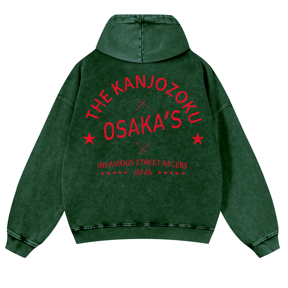 Osaka Vintage Washed Cotton Back Art Hoodie