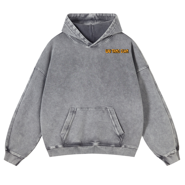 Unisex Wu-Tang Clan Ukiyoe Wave Ukiyoe Wave Vintage Washed Cotton Back Art Hoodie