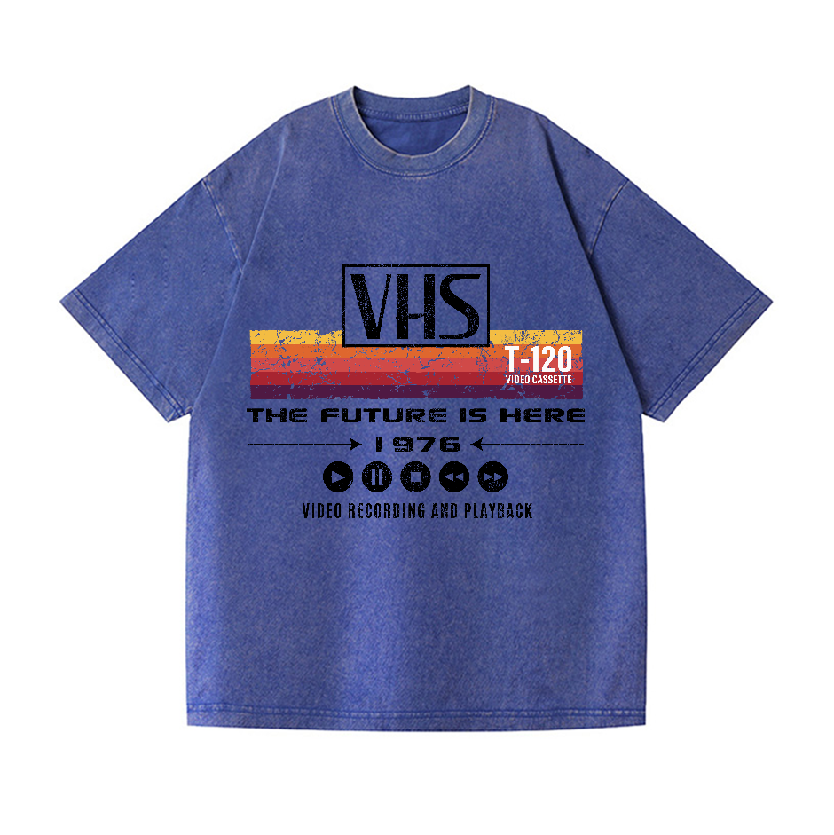 VHS Vintage Wash Japanese Design T-Shirt
