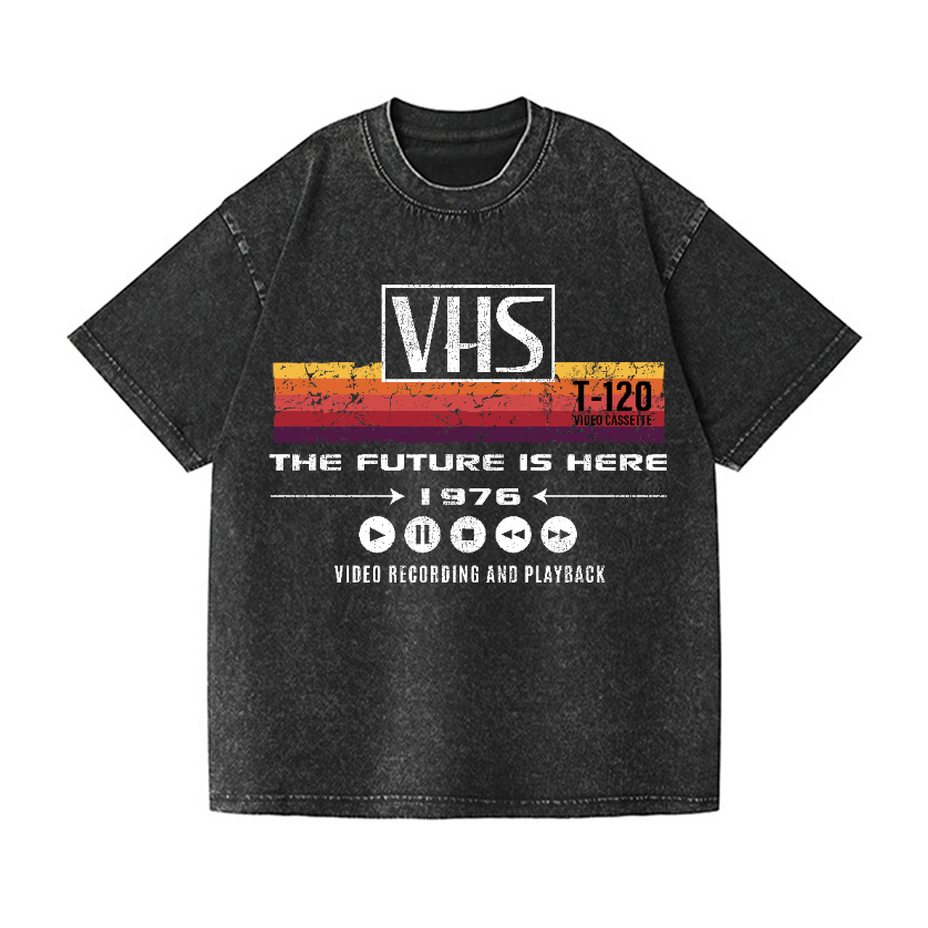 VHS Vintage Wash Japanese Design T-Shirt