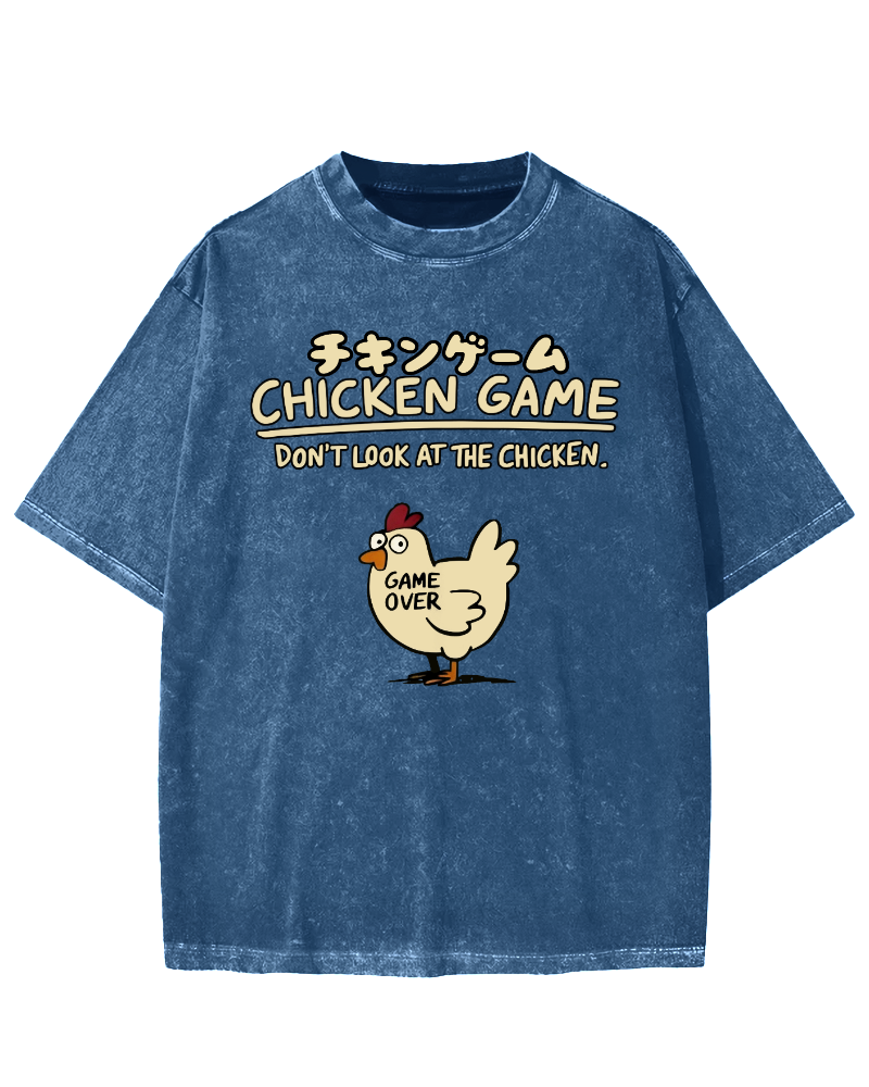 Chicken Game Vintage Washed T-shirt