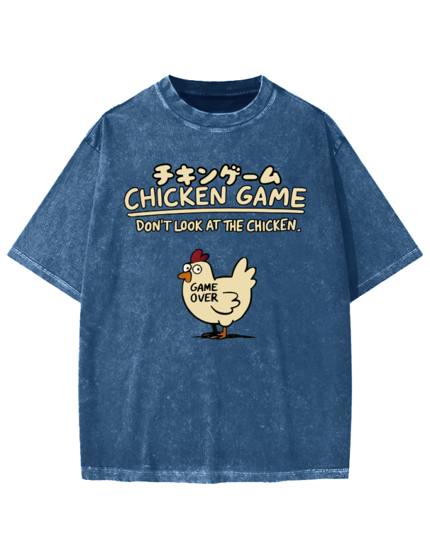 Chicken Game Vintage Washed T-shirt