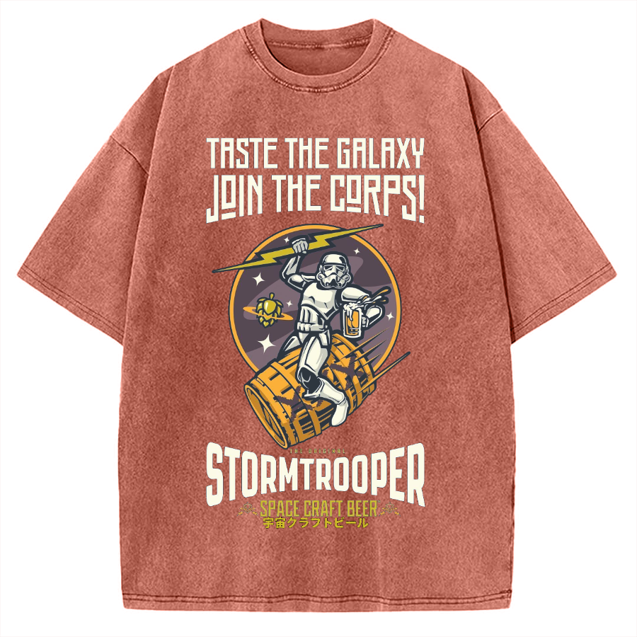 Space Craft Beer REBELLIONS ARE BUILT ON HOPS Vintage Washed T-shirt