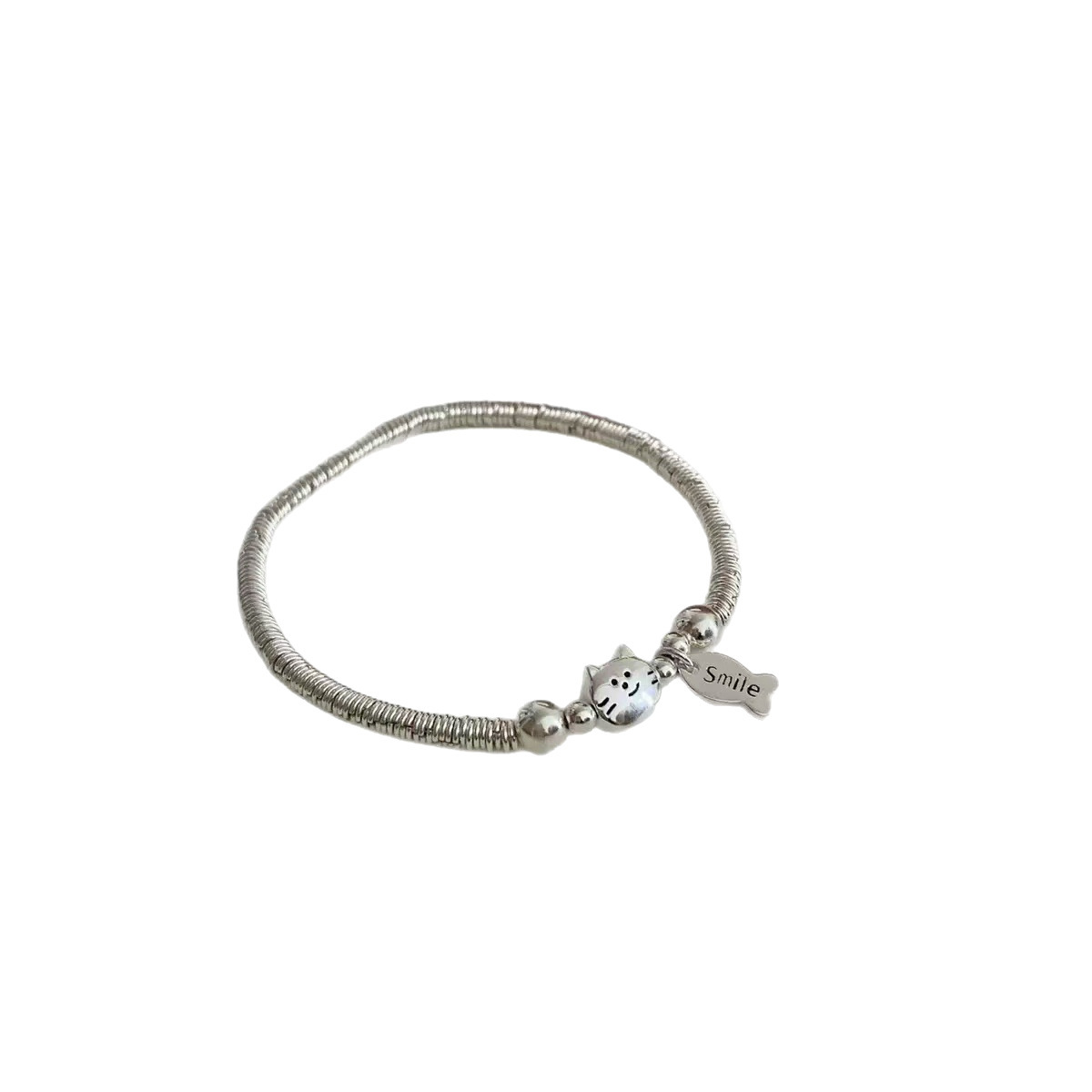 Simple Cute Cat And Fish Design Bracelet