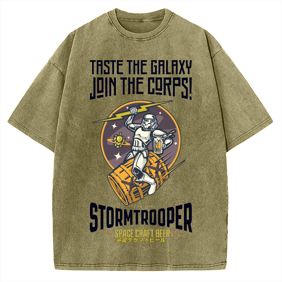 Space Craft Beer REBELLIONS ARE BUILT ON HOPS Vintage Washed T-shirt