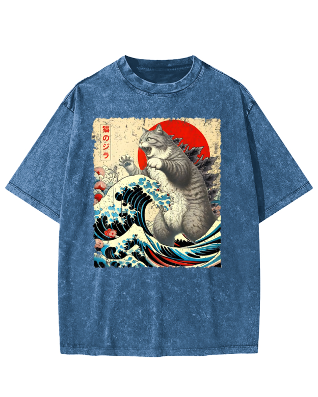 Catzilla Vintage Washed T-shirt