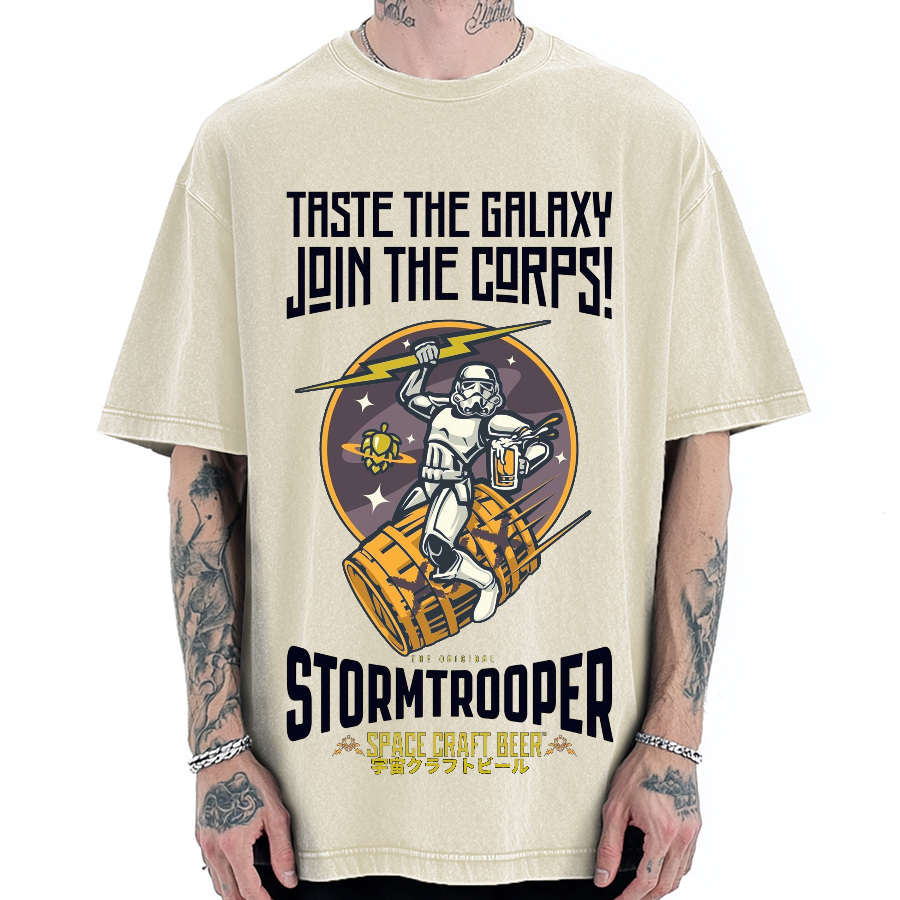 Space Craft Beer REBELLIONS ARE BUILT ON HOPS Vintage Washed T-shirt