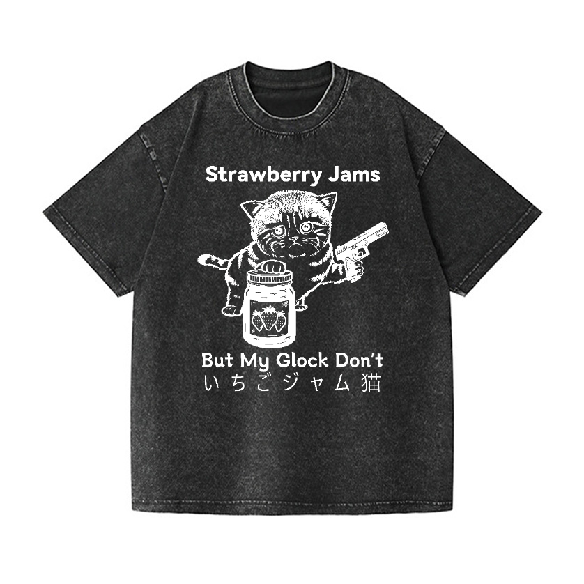Strawberry Jams Vintage Wash Japanese Design T-Shirt
