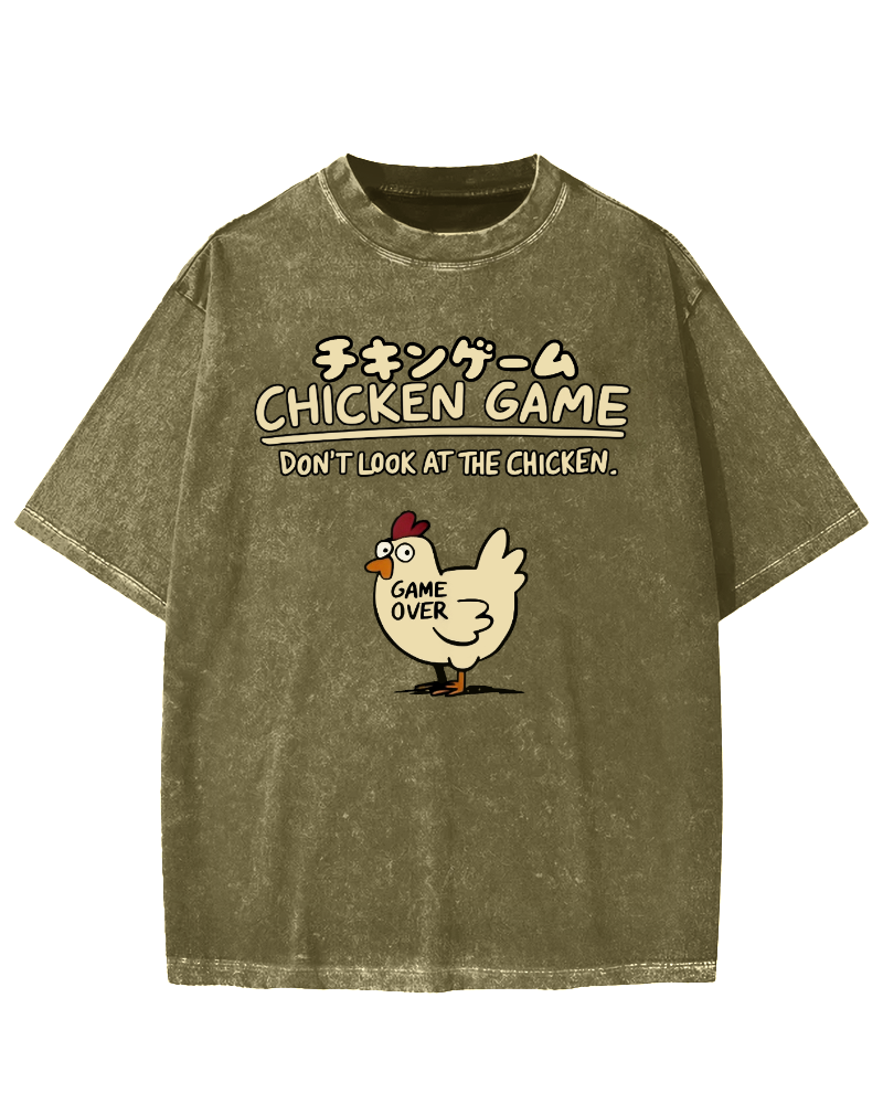 Chicken Game Vintage Washed T-shirt