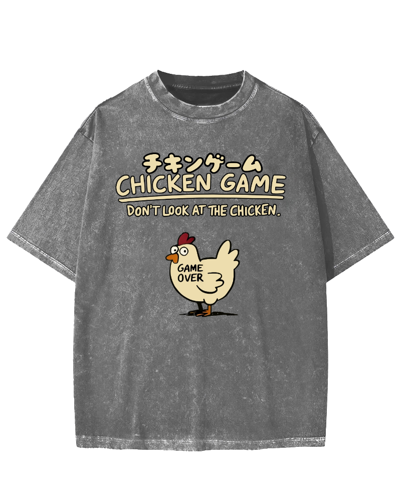 Chicken Game Vintage Washed T-shirt