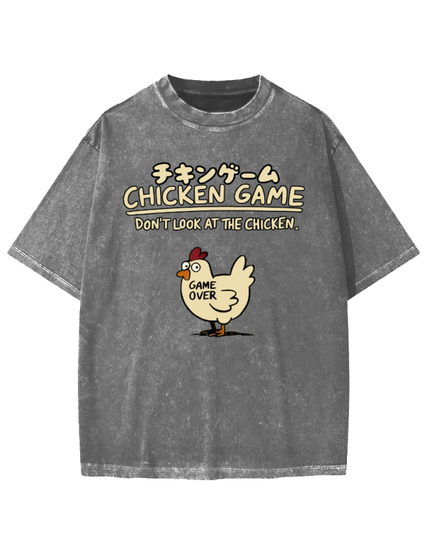 Chicken Game Vintage Washed T-shirt