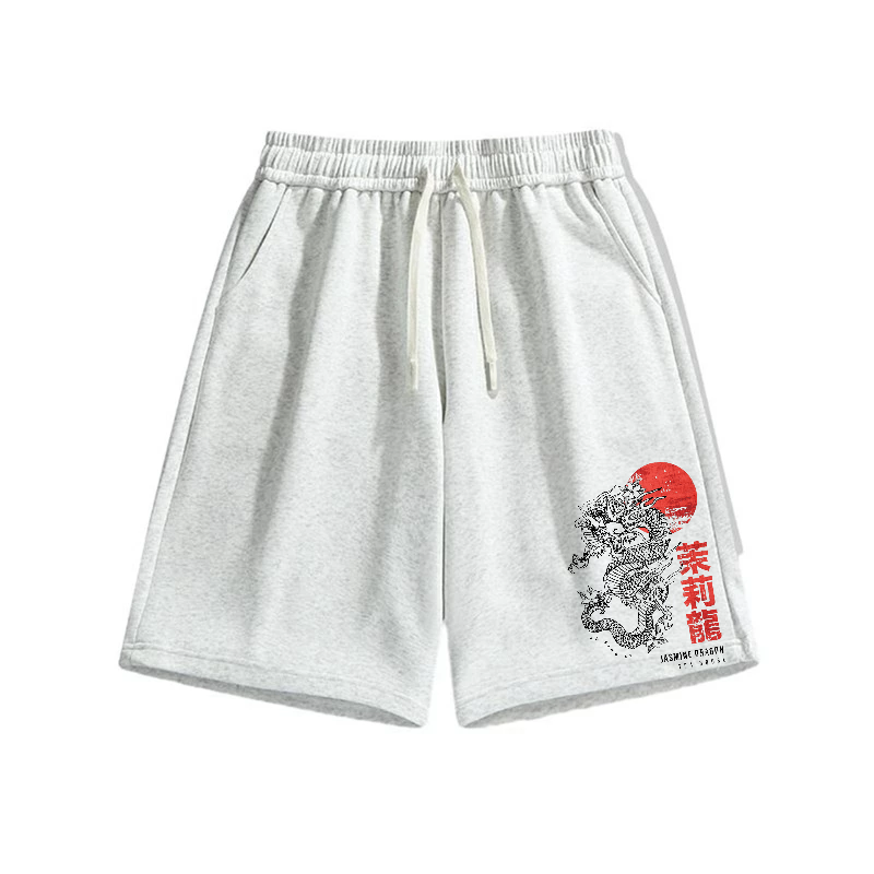 Jasmine Dragon Cotton Casual Shorts