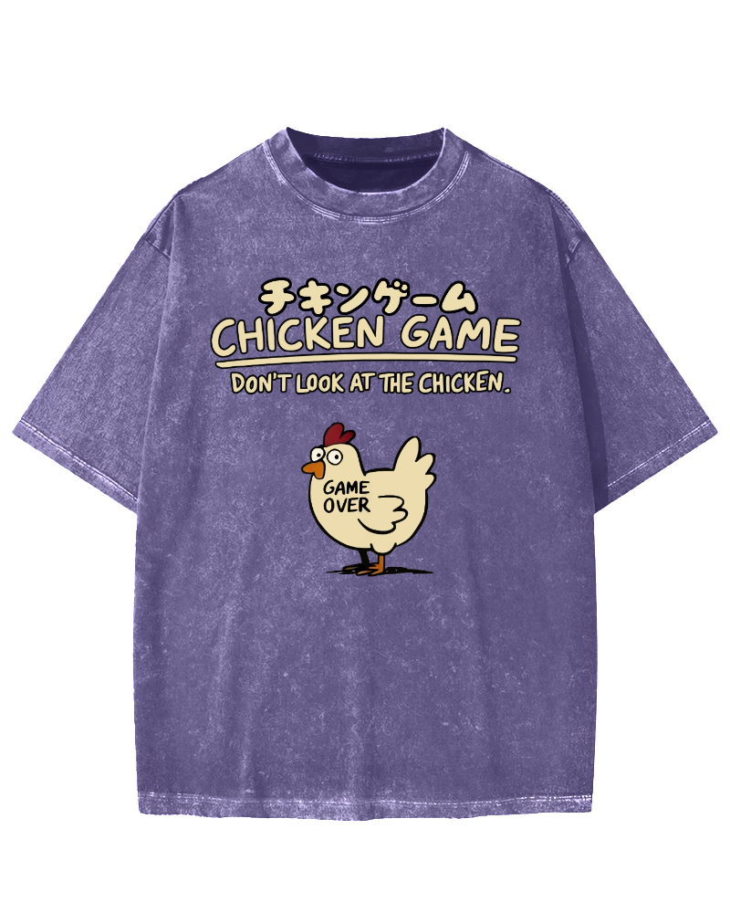 Chicken Game Vintage Washed T-shirt