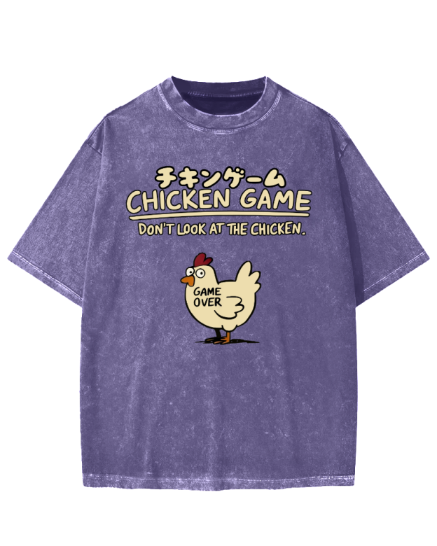 Chicken Game Vintage Washed T-shirt